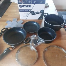 Gimex Black Line Kochtopf-Set, Aluminium, 7-teilig