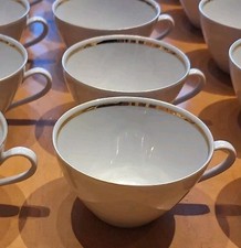 Seltmann Weiden Kaffeetassen in weiß mit Goldrand Porzellan