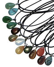 Anhänger Edelstein Naturstein Heilstein Mineral inkl. Kordel