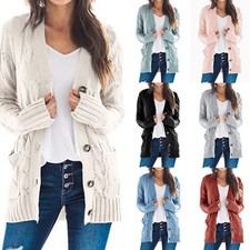 Cardigan Damen grob gestrickt