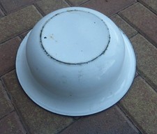 alte Emailschüssel Schüssel Email Wanne weiß rund ⚽ dicht PFLANZSCHALE Garten