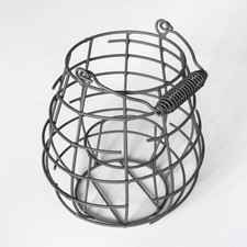 Windlicht Drahtkorb Teelichthalter 18cm - Landhaus / Garten Shabby Chic