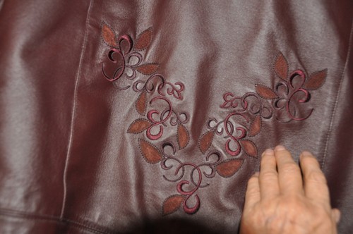 Damenlederjacke ochsblut m - 46,