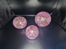 3er Set schwere Glaskugeln LED