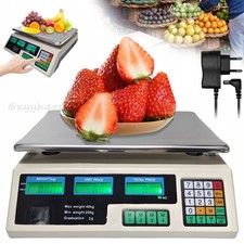 40kg Elektronische Preiswaage Digital für Lebensmittel, Fleisch, Einzelhandel