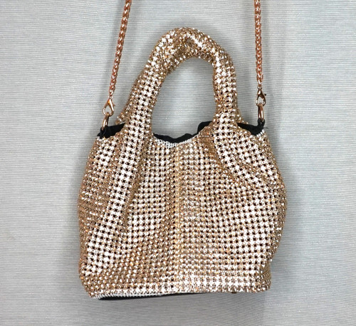 Gold crystal strass tasche - crystal,