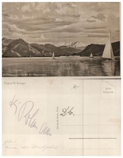 CHIEMSEE Gaststätte Reichsautobahn Antike Ansichtskarte Vintage Postkarte Sammle