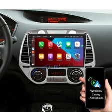 Android 15 Apple CarPlay Autoradio GPS Navi Für HYUNDAI i20 Auto AC PB 2008-2011