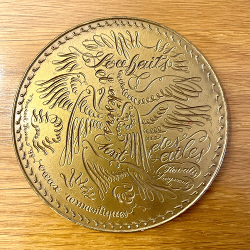 Erhabene bronzemedaille flor - erhabene,