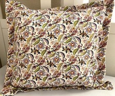 Ikea Kissenhülle ALVINE GAVA 50x50cm Weiß/Bunt/Blume,Hotelverschluß Baumwolle