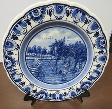 Wandteller Delft Blue Die Obsternte -7-
