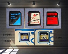 Speicherkarten - SanDisk 4MB - Philips 32MB - 64MB - Lexar  GB - u.s.w Sammler !