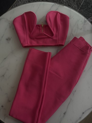 Zweiteiler bandage pink damen - pink,