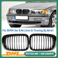 Kühlergrill Nieren Einzelsteg Frontgrill für BMW 3ER E46 Limo Touring 98-01 VFL