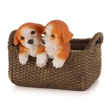 ABELLA Casa Pflanztopf Korb-Optik Tierbabys Hunde N313
