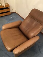 De Sede DS 50 Relax Sessel mit Hocker Ledersessel Braun Verstellbare Funktion