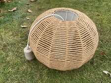 Seltene Vintage Mid Century Lampe Sisal Schnur Kordel Seil  Dachbodenfund Retro