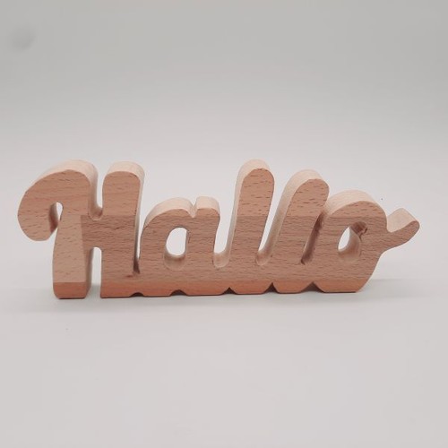 Holzartikel dekoration hallo - dekoration,