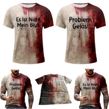 Halloween Horror Kostüm T-Shirt Blutiges Lustiges Geschenk für Männer&Frauen DHL