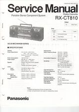 Service Anleitung Manual Heft Panasonic RX-CT810 Radio Cassette Deck (B654)