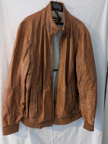 Herren lederjacke cognac m - cognac,