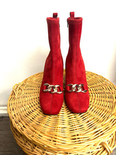 Damen Stiefeletten Gr.39 Rot