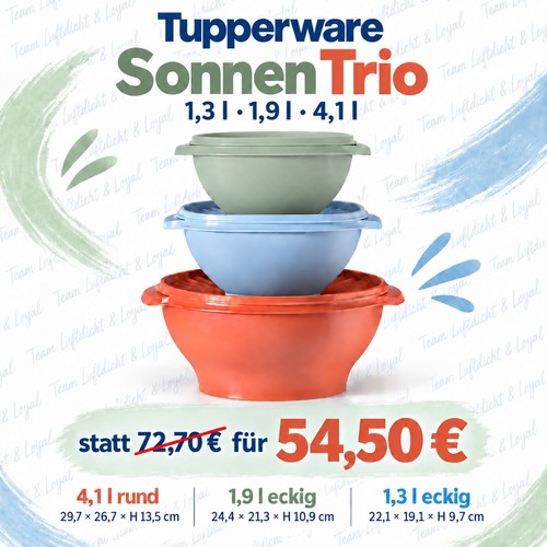Tupperware sonnen trio - tupperware,