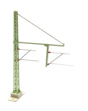 Oberleitung Rohrausleger über 2 Gleise mit Mast - sehr detaillierte Ausführung