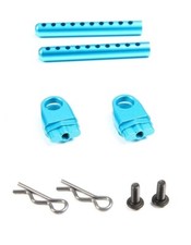 TUNING ALUMINIUM KAROSSERIEHALTER (VORNE) -> VERSTELLBAR <- FÜR TAMIYA TT-02