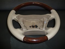 LENKRAD MERCEDES W209 W219 W230 LEDER/HOLZ LEDERLENKRAD NEU BEZIEHEN 1180 KIESEL