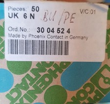 34x Durchgangsklemme Phoenix Contact UK 6N BU-PE Neu 
