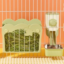 Kaninchen Heuraufe Futterset Innenbereich robust leicht mit Napf und Trichter