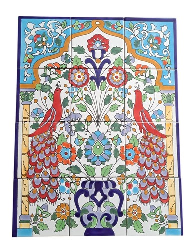 Fliesenbild pfau 45x60 - pfau,
