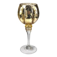 Glaskelch 25cm gold Dekokelch