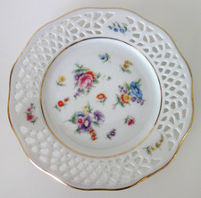 4 kleine Teller Burg Lindau Durchbruch Streublume d 13,8 cm