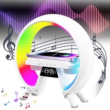 Bluetooth-Lautsprecher Wireless-Ladestation Smart-Wecker für Schlafzimmer 4 en 1