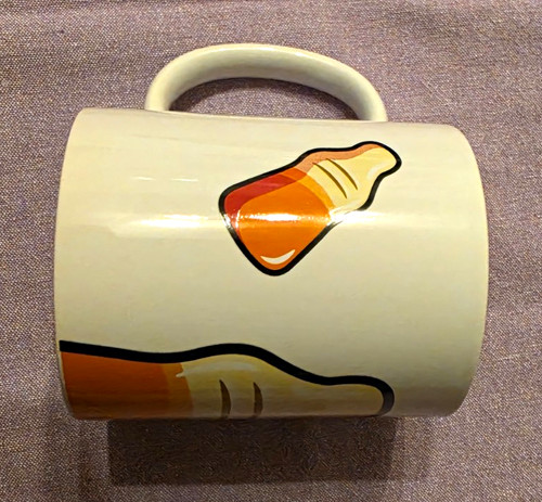 Keramik tasse weiß - keramik, weiß/orange