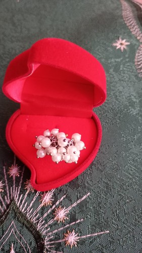Vintage perlenring mit - vintage,