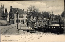 Ak Sluis Zeeland Niederlande, Kade, Hotel Belle Vue - 10713054