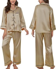 ACWOO Satin Damen Schlafanzug