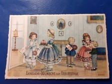 AK Pauli Ebner Geburtstagskarte Künstlerkarte um 1935