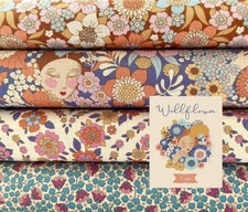 Tilda-Stoffpaket "Wallflower -Caramel"   4 x 25 x 110cm Nähen Patchwork Quilten