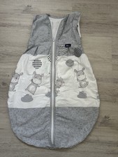 Alvi Schlafsack weiß grau mit Motiv 0.5 TOG 68/74