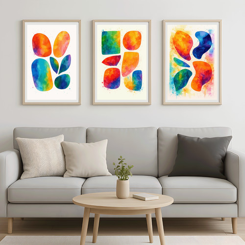 Bunte geometrische aquarell - bunte,