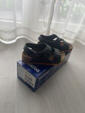 Birkenstock Milano 29 Leder blau-orange