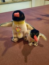 2x Original Steiff Plüschtiere Pinguin "Peggy" 50er Jahre Vintage TOP ANSEHEN !!