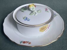 MEISSEN Neuer Ausschnitt BUNTE BLUME Dose BUTTERDOSE Deckeldose 2tlg. 2. W.