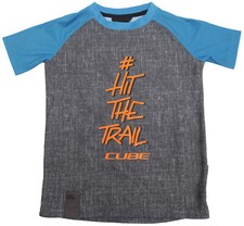 Cube Kinder Junior Fahrrad MTB Trikot Jersey Kurzarm Funktionsshirt Gr S 110/116
