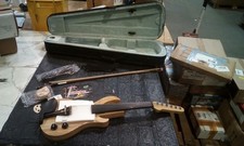 #disposal 4/4 Electric Violin 6Strings Guitar Shaped Complete Package Case & Bow