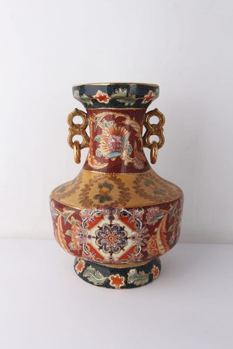 Große bauchige satsuma vase - große, satsuma-vase